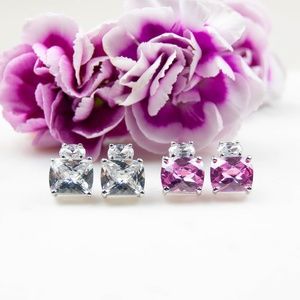 Cubic Zirconia Studs | Stacked